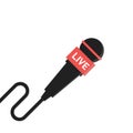 Microphone news. Television icon vector. Flat modern vector illustration. Studio microphone vector. News interview press