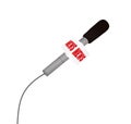 Microphone news on white background Royalty Free Stock Photo
