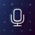 Microphone nolan button icon. Simple thin line, outline vector of web icons for ui and ux, website or mobile application Royalty Free Stock Photo