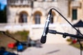 Microphone for outdoor event Royalty Free Stock Photo