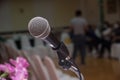 Microphone on the podium in the seminar room