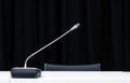 Microphone in press conference room Royalty Free Stock Photo