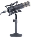 Microphone. Professional dynamic or condenser microphone. Radio broadcasting or podcast microphone Royalty Free Stock Photo