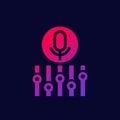 microphone settings icon for web Royalty Free Stock Photo