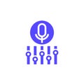 microphone settings icon on white Royalty Free Stock Photo