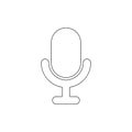 Microphone shape outline icon. Signs and symbols can be used for web, logo, mobile app, UI, UX