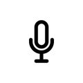 Microphone sign and symbol for website design or template design. Vector icon