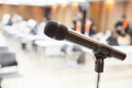 Microphone soft focus on blur abstract background Royalty Free Stock Photo