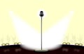 Open Mic Night Light Filled Stage Royalty Free Stock Photo