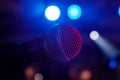 Microphone on stage Royalty Free Stock Photo