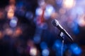 Microphone on a stage Royalty Free Stock Photo