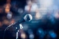 Microphone on a stage Royalty Free Stock Photo