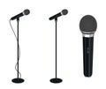 Microphone with stand vector on white background Royalty Free Stock Photo