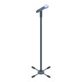 Microphone on stick icon, isometric style Royalty Free Stock Photo