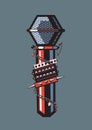 Microphone with studded bracelets