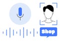 Voice Recognition Technology Featuring User Profile and Online Shop Concept