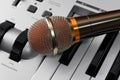Microphone on synthesizer Royalty Free Stock Photo