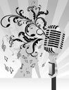 Microphone vector composition Royalty Free Stock Photo