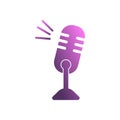 Microphone vector design template illustration.icon logo design elements