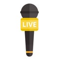 Microphone vector icon isolated interview music TV web broadcasting vocal tool show voice radio broadcast audio live Royalty Free Stock Photo