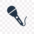 Microphone vector icon isolated on transparent background, Micro