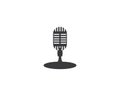 Microphone vector icon Royalty Free Stock Photo