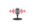 Microphone vector icon Royalty Free Stock Photo