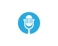 Microphone vector icon Royalty Free Stock Photo