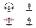 Microphone vector icon Royalty Free Stock Photo