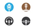 Microphone vector icon Royalty Free Stock Photo
