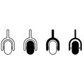 Microphone vector icon set. audio illustration sign collection. broadcast symbol on white background. Royalty Free Stock Photo