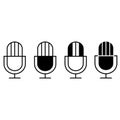 Microphone vector icon set. audio illustration sign collection. broadcast symbol on white background. Royalty Free Stock Photo