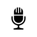 Microphone vector icon, Web design icon. Voice vector icon, Record. Microphone - recording Studio Symbol. Retro