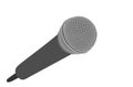 Microphone vector illustration isolated on white background. Mike symbol. Voice object for audio entertainment for public. Radio.