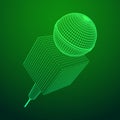 Microphone vector. News illustration.