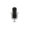 Microphone voice black icon