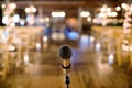 Microphone before wedding ceremony Royalty Free Stock Photo