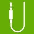 Microphone wire icon green