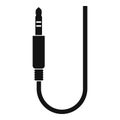 Microphone wire icon, simple style