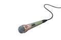 Microphone with wire on white background. image for background, Royalty Free Stock Photo