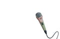Microphone with wire on white background. image for background, Royalty Free Stock Photo