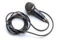 Microphone with wire on white background Royalty Free Stock Photo