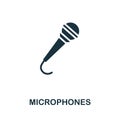 Microphones icon. Monochrome simple element from presentation collection. Creative Microphones icon for web design