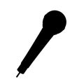 Microphones isolated icon. Music instrument silhouette. Creative concept design in realistic style. Royalty Free Stock Photo