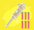 Micropipette - PCR Testing Lab Apparatus - Illustration