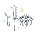 Micropipette - PCR Testing Lab Apparatus - Illustration