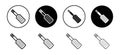 Microplane grater vector icon set collection. Microplane grater Outline flat Icon Royalty Free Stock Photo