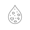 Microplastic in water drop icon Royalty Free Stock Photo