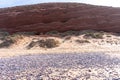 Microplastics on Legzira Beach, Plastics Garbage in Morocco Coast, Dirty Shore in Marocco Legzira