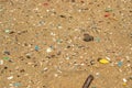 Microplastics on Sand Beach